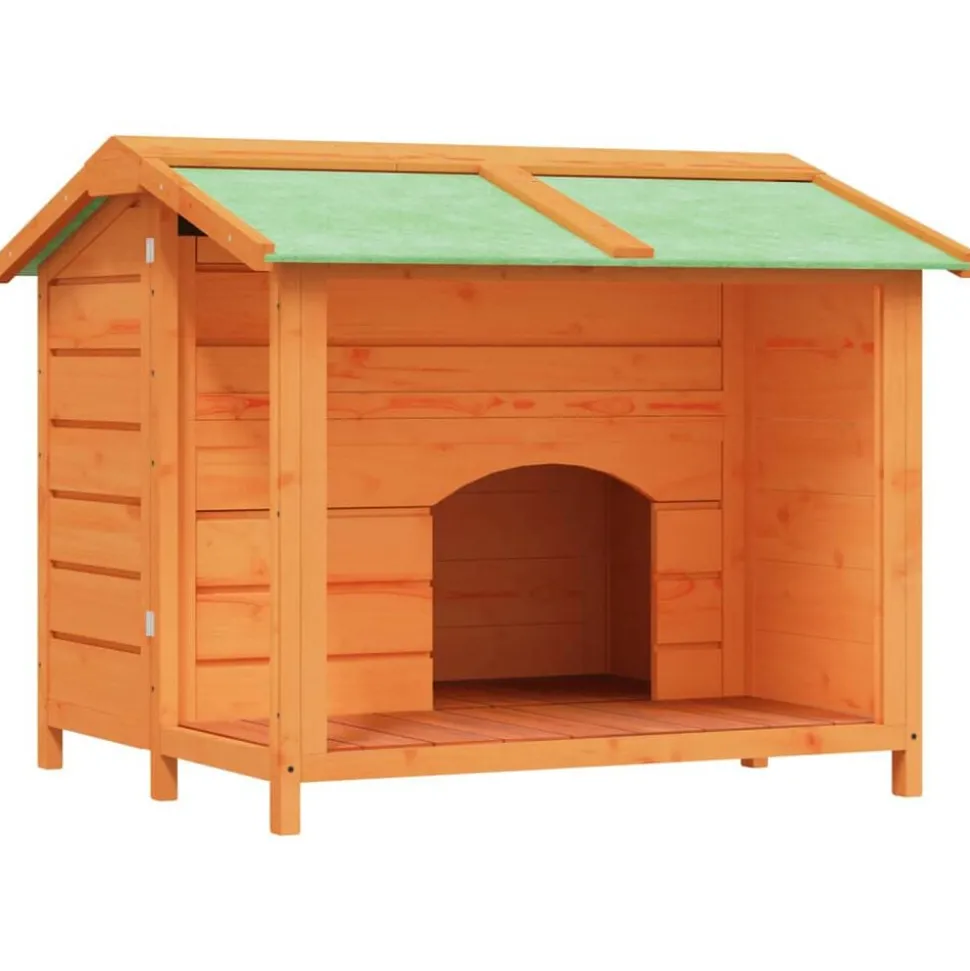 vidaXL Hondenhok 96x87x80,5 cm massief grenenhout bruin