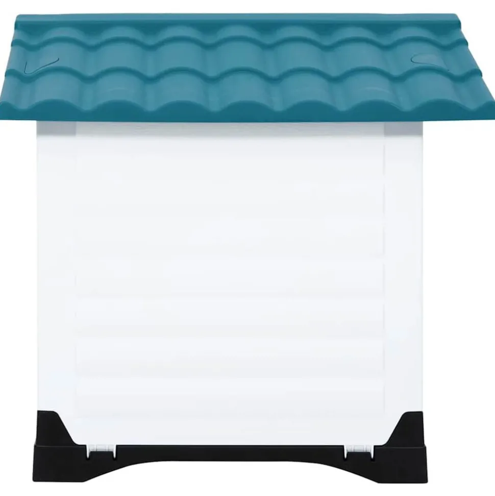 vidaXL Hondenhok 90,5x68x66 cm polypropeen blauw