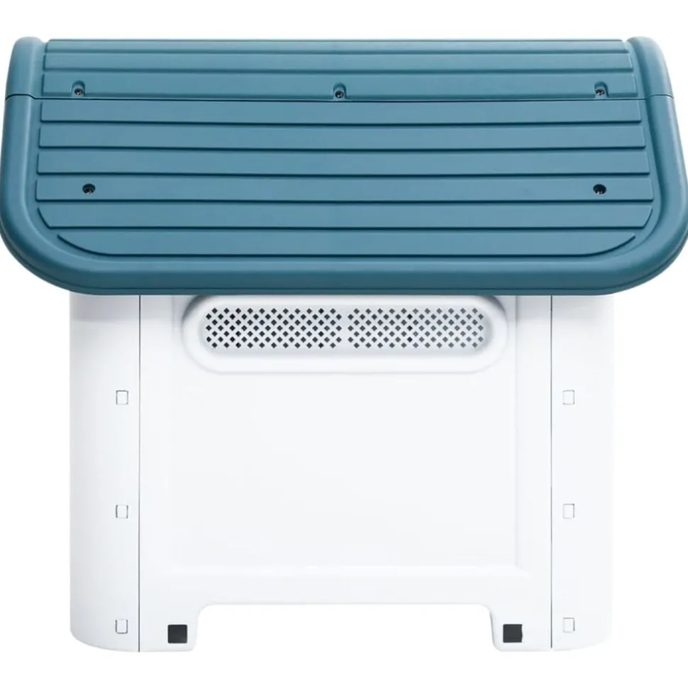 vidaXL Hondenhok 59x75x66 cm polypropeen blauw