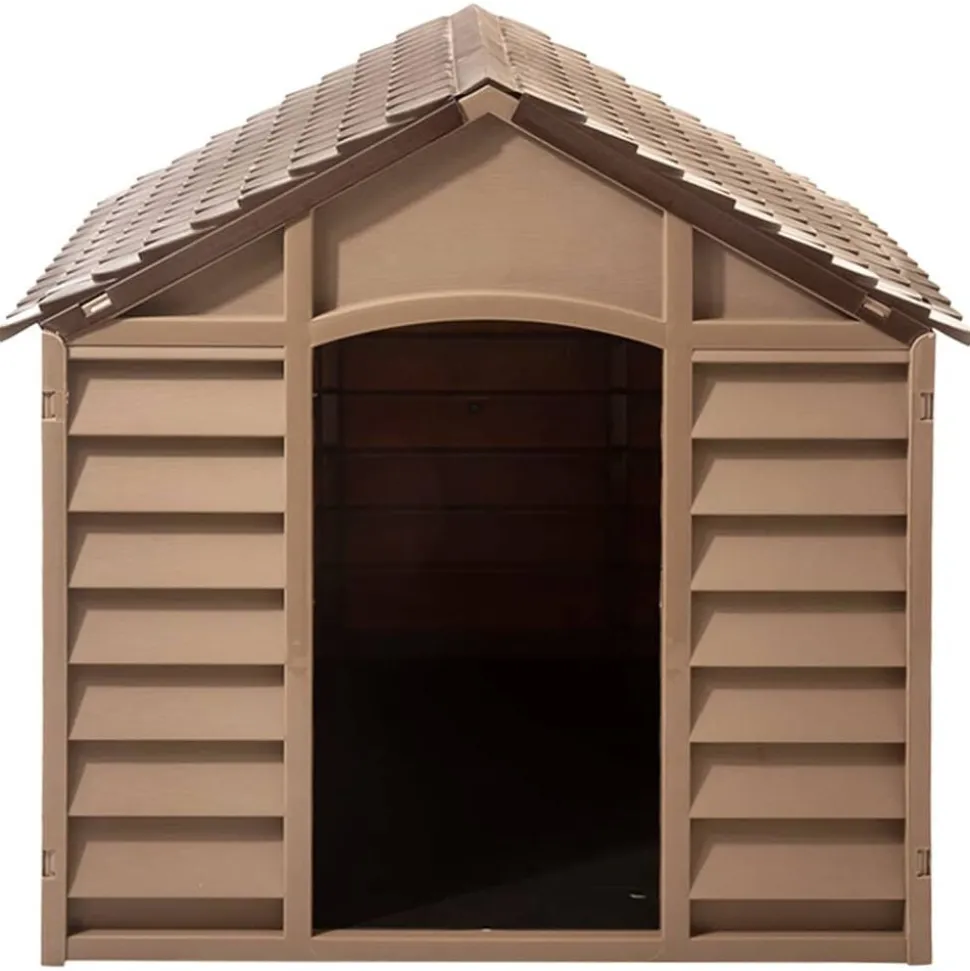 vidaXL Hondenhok 86x84x82 cm polypropeen bruin