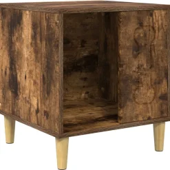 vidaXL Hondenhuis Gerookt eiken 44 x 42 x 49 cm Bewerkt hout