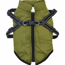 vidaXL Hondenjas Legergroen L28 Fleece en polyester