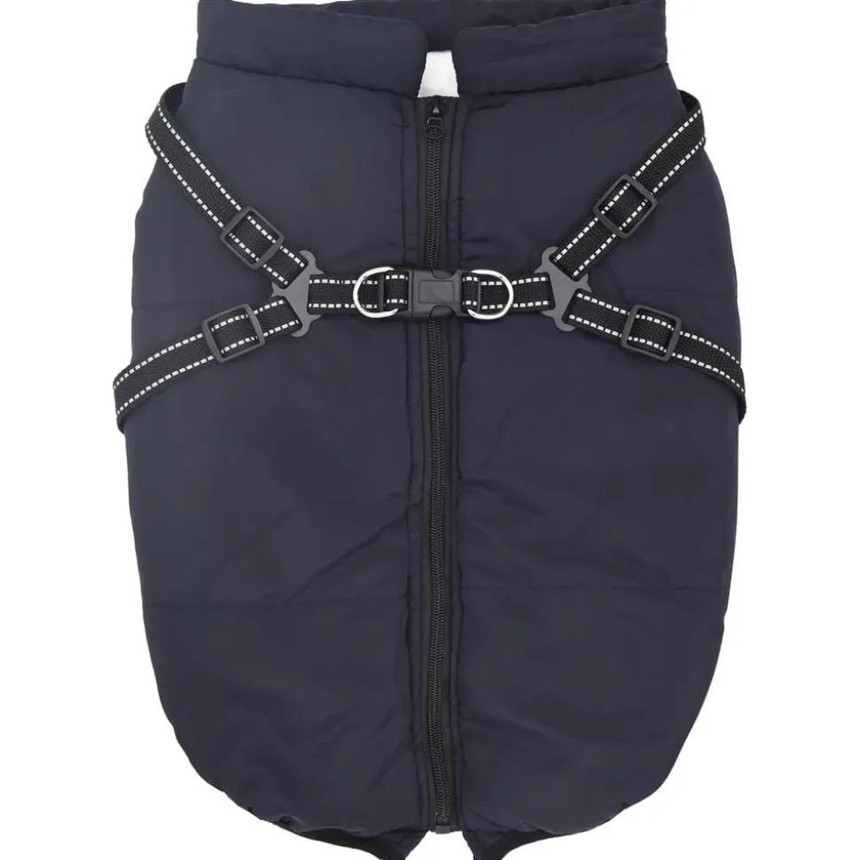 vidaXL Hondenjas Marineblauw L48 Fleece en polyester