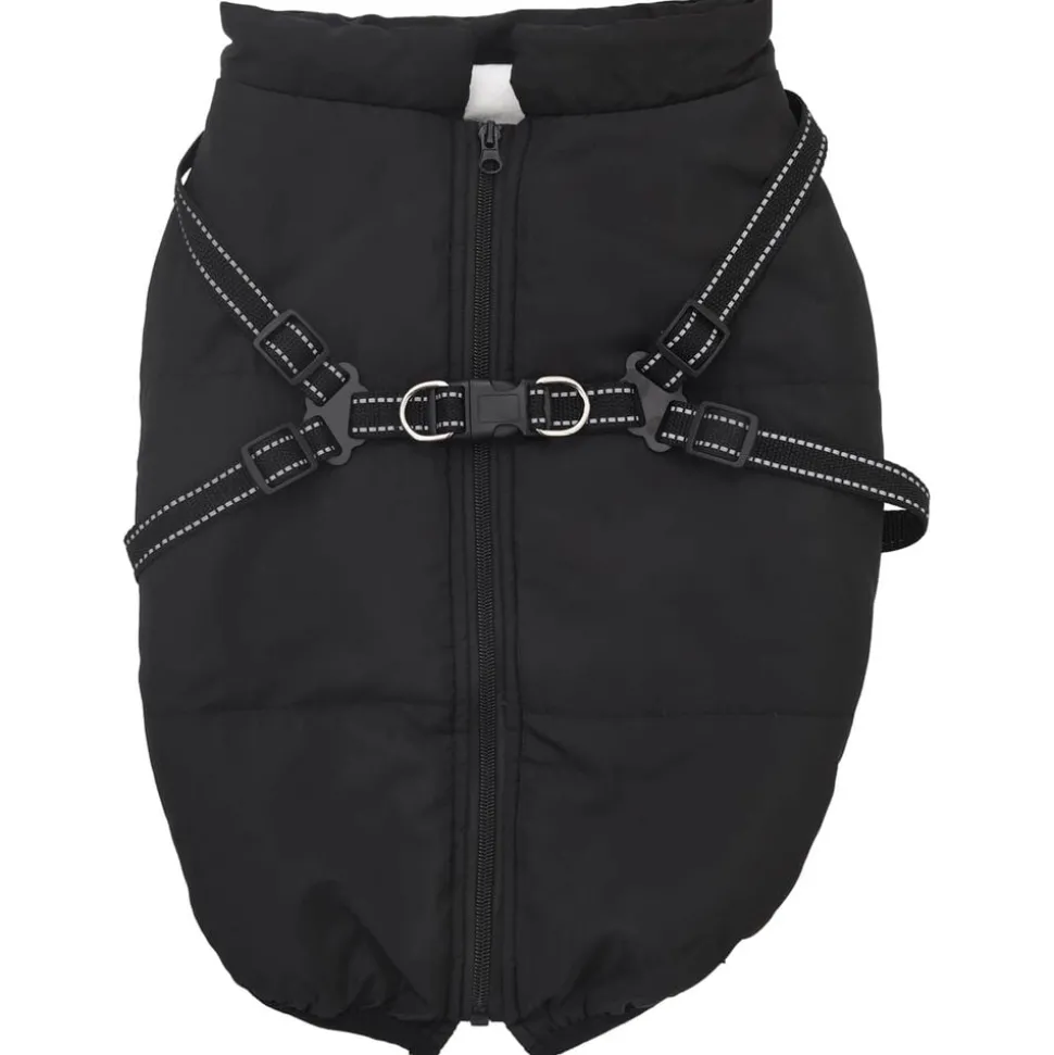 vidaXL Hondenjas Zwart L48 Fleece en polyester