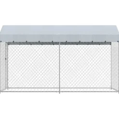 vidaXL Hondenkennel voor buiten met dak 382x192x225 m
