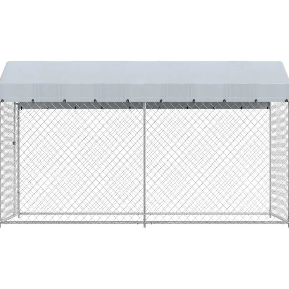 vidaXL Hondenkennel voor buiten met dak 382x192x225 m