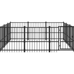 vidaXL Hondenkennel voor buiten 8,47 m² staal