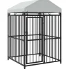 vidaXL Hondenkennel voor buiten met dak 120x120x150 cm