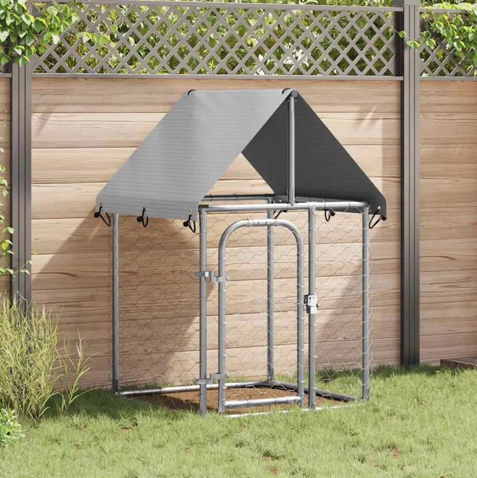 vidaXL Hondenkennel voor buiten met dak 100x100x150 cm