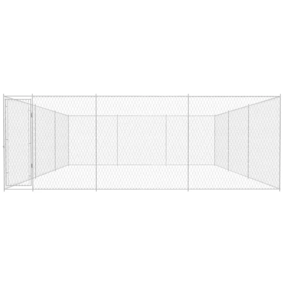 vidaXL Hondenkennel voor buiten 570x570x185 cm gegalvaniseerd staal