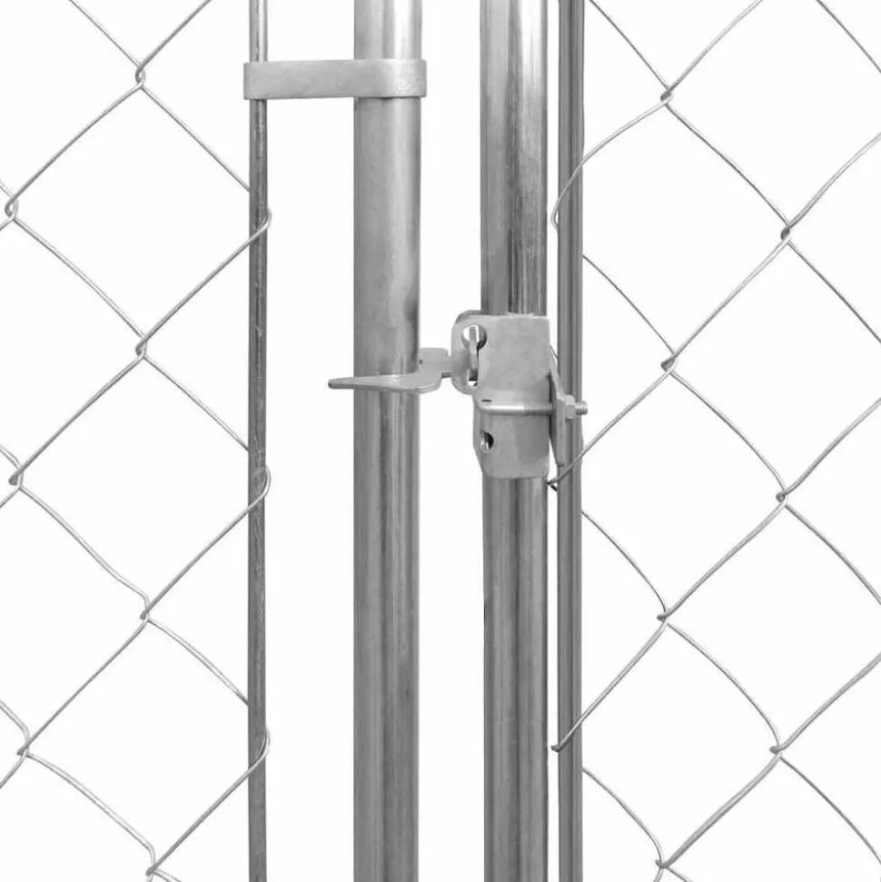 vidaXL Hondenkennel voor buiten 570x570x185 cm gegalvaniseerd staal