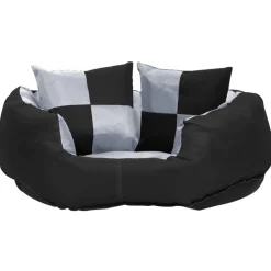 vidaXL Hondenkussen omkeerbaar en wasbaar 65x50x20 cm grijs en zwart