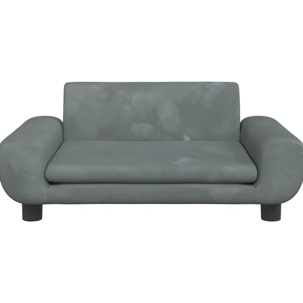 vidaXL Hondenmand 70x45x33 cm fluweel donkergrijs