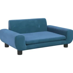 vidaXL Hondenmand 70x45x33 cm fluweel blauw