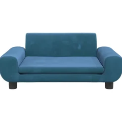 vidaXL Hondenmand 70x45x33 cm fluweel blauw