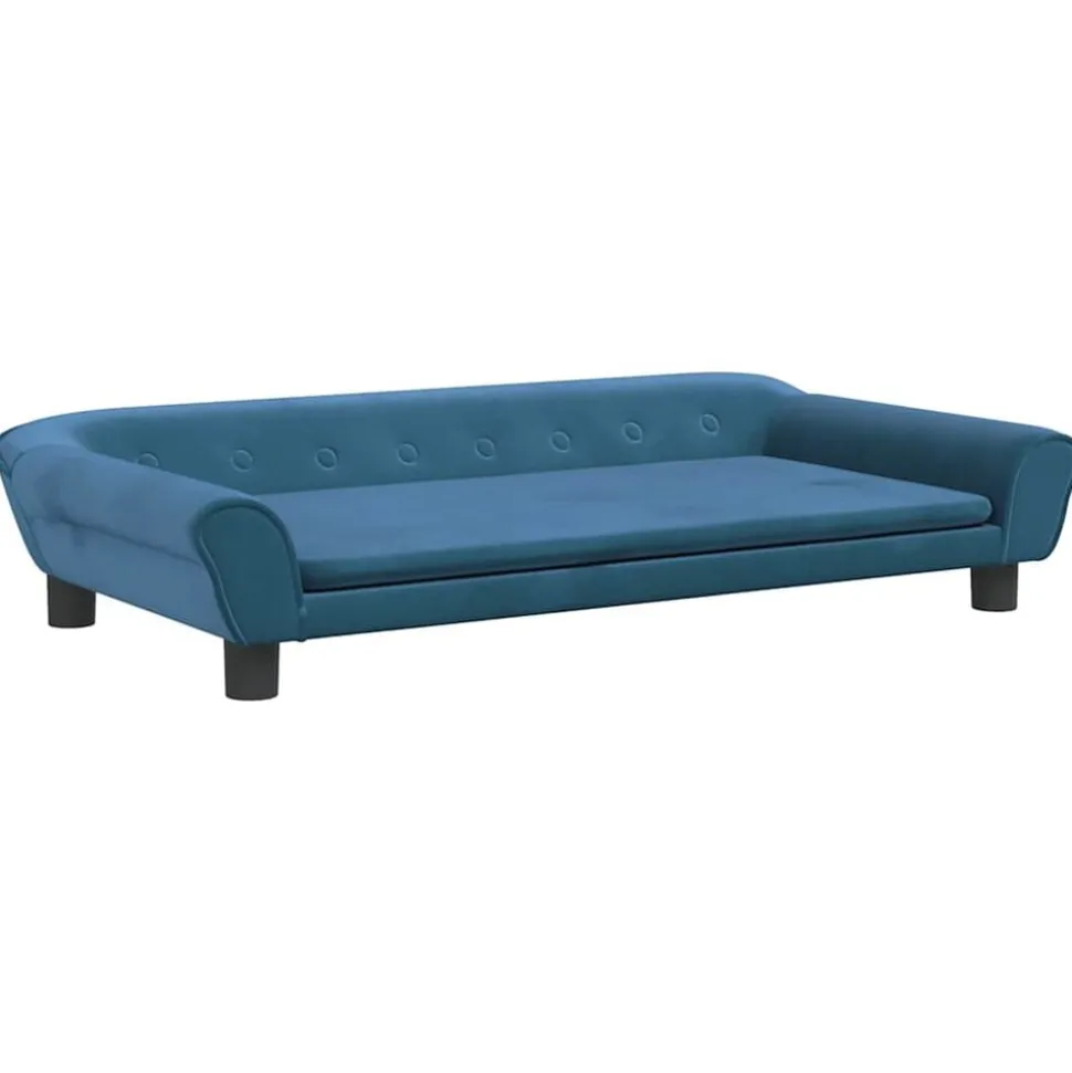 vidaXL Hondenmand 100x50x21 cm fluweel blauw