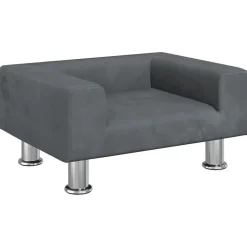 vidaXL Hondenmand 50x40x26,5 cm fluweel donkergrijs
