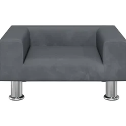 vidaXL Hondenmand 50x40x26,5 cm fluweel donkergrijs