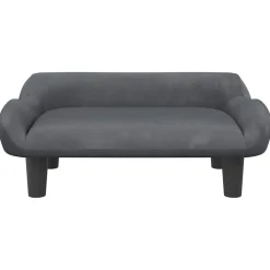 vidaXL Hondenmand 70x40x24 cm fluweel donkergrijs