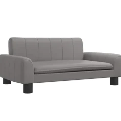 vidaXL Hondenmand 70x45x30 cm kunstleer grijs