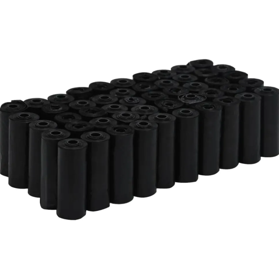 vidaXL Hondenpoepzakjes 750 st 30x20 cm polyetheen zwart