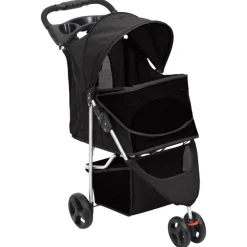 vidaXL Hondenwagen inklapbaar 80x46x98 cm oxford stof zwart