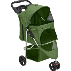 vidaXL Hondenwagen inklapbaar 80x46x98 cm oxford stof groen
