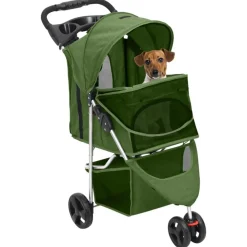 vidaXL Hondenwagen inklapbaar 80x46x98 cm oxford stof groen