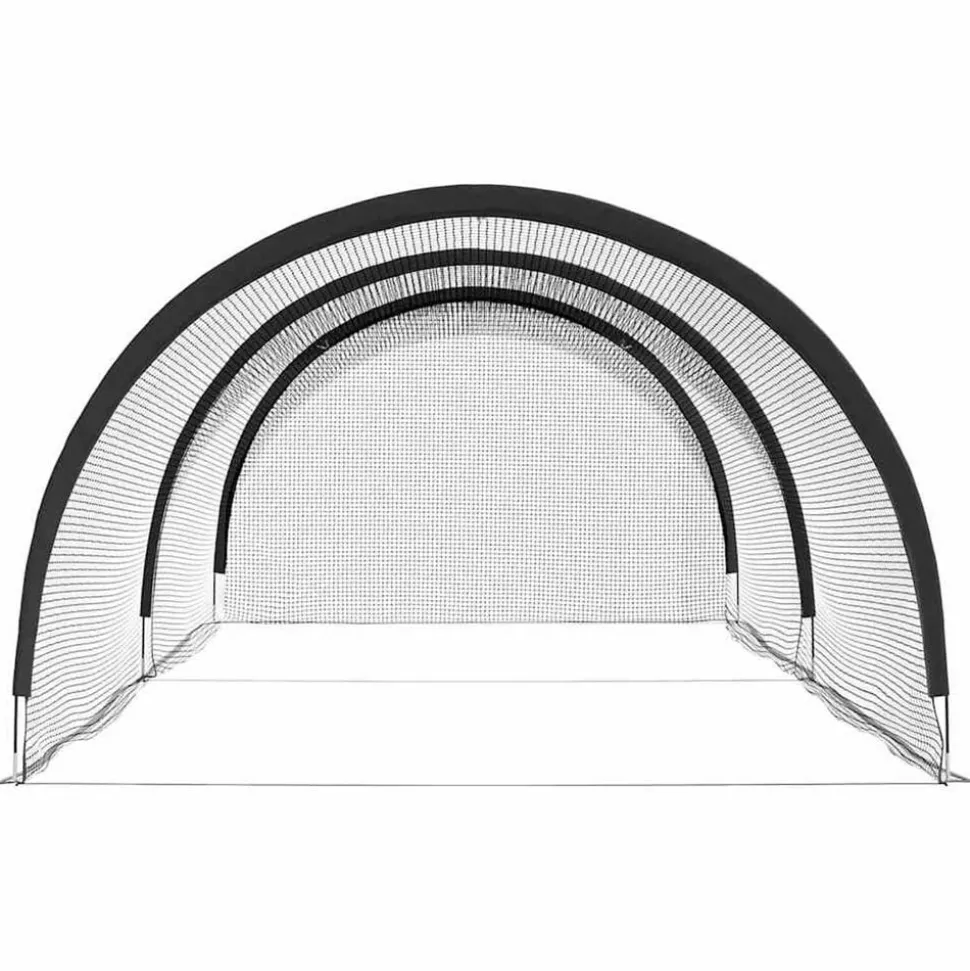 vidaXL Honkbal & Softbal Zwart 702 x 369,5 x 243,5 cm Polyester