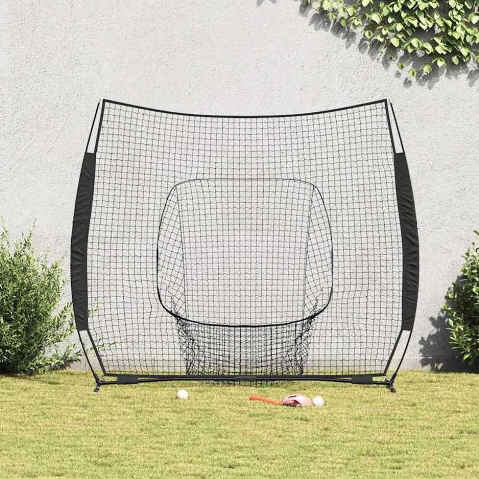 vidaXL Honkbaloefennet Zwart 250 x 106 x 209 cm Polyester