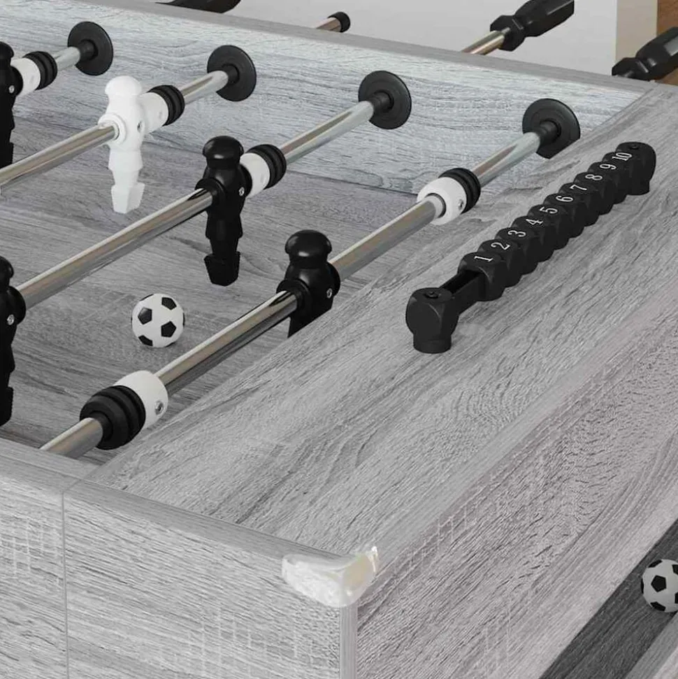 vidaXL Honkbaltafel Grijze Sonoma 146,5 x 74 x 85 cm Bewerkt hout