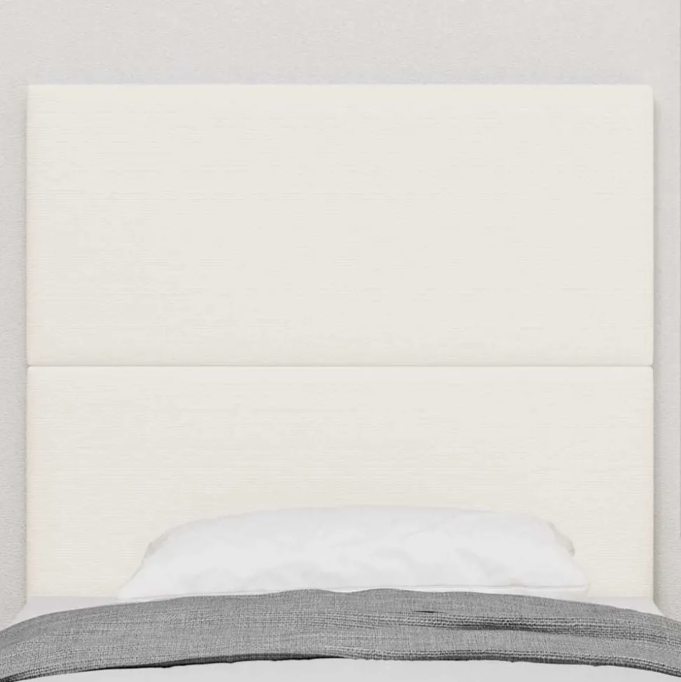 vidaXL Hoofdbord Crème 80 cm Katoen Stof