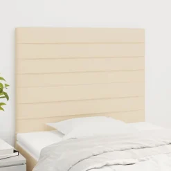 vidaXL Hoofdbord crème 80x5x118/128 cm stof