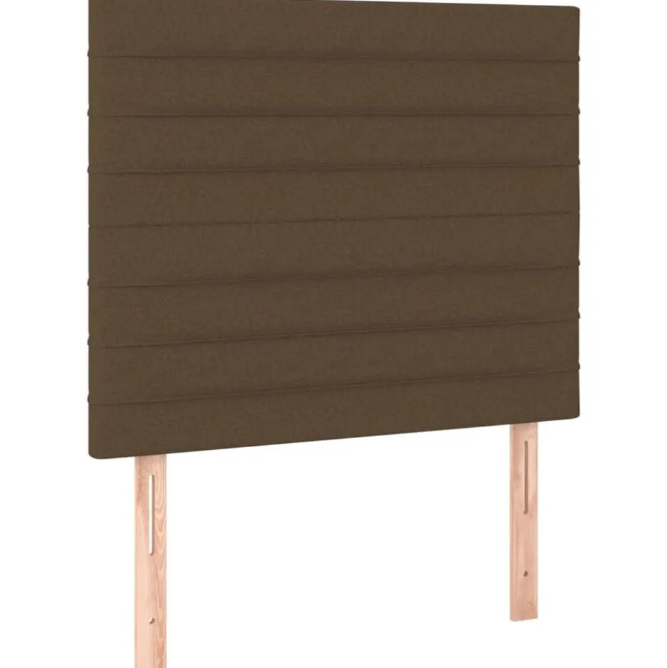vidaXL Hoofdbord donkerbruin 80x5x118/128 cm stof
