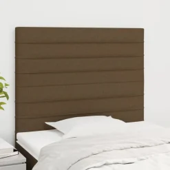 vidaXL Hoofdbord donkerbruin 80x5x118/128 cm stof