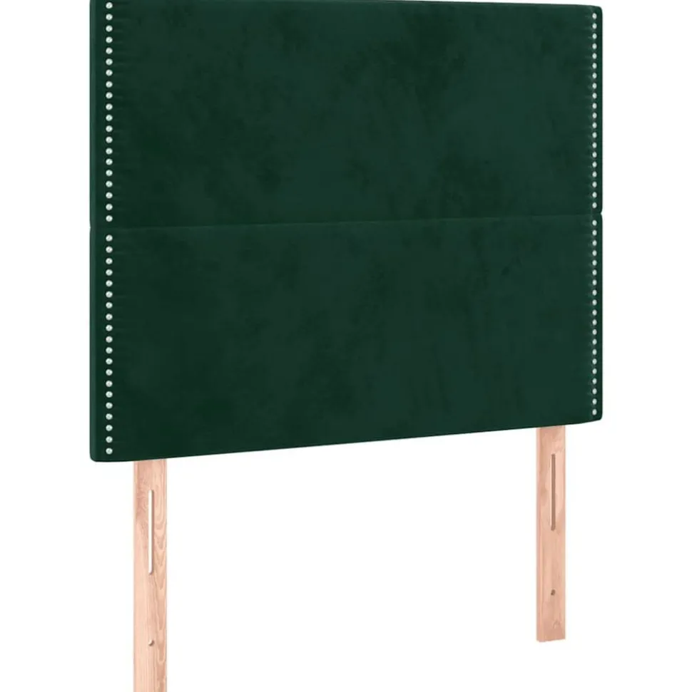 vidaXL Hoofdbord donkergroen 90x5x118/128 cm fluweel