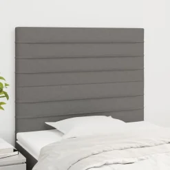vidaXL Hoofdbord donkergrijs 80x5x118/128 cm Stof