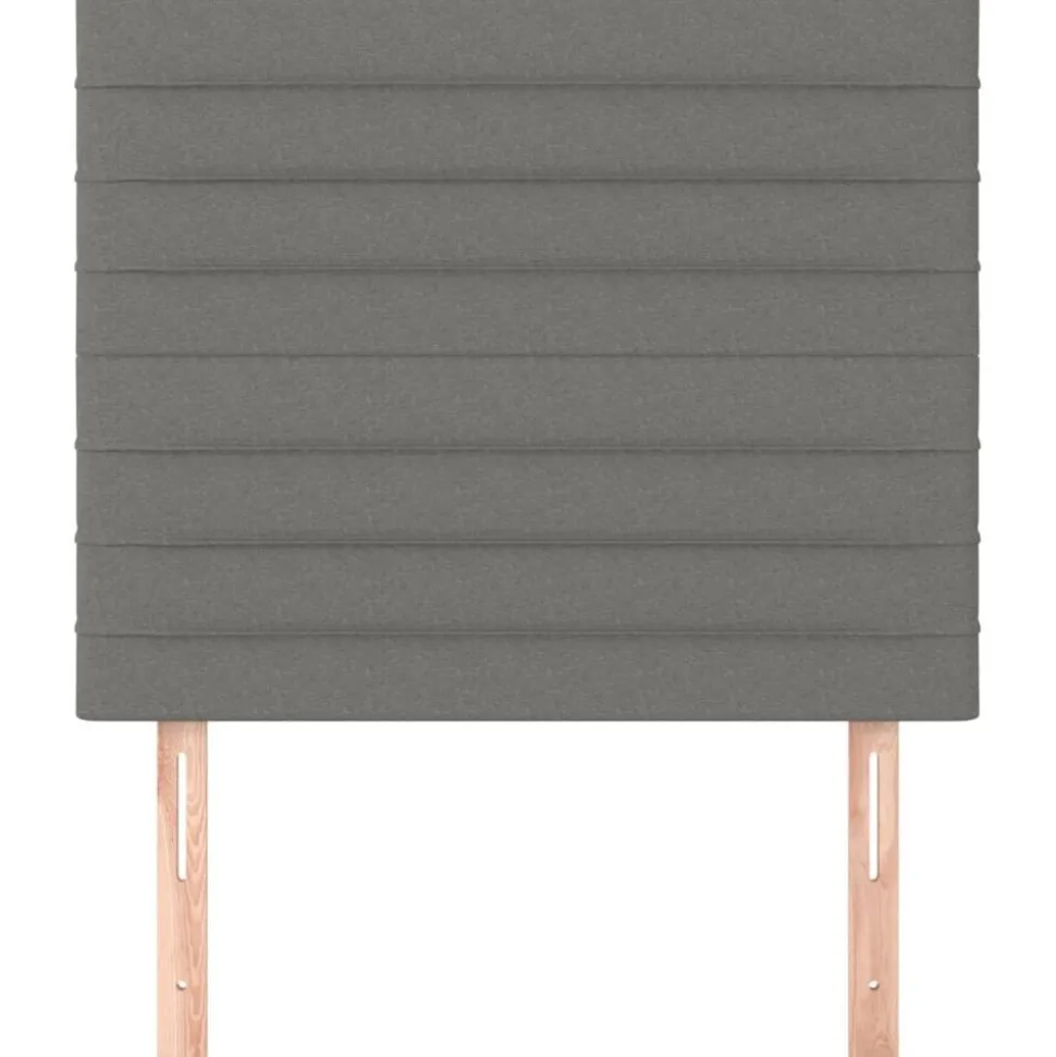 vidaXL Hoofdbord donkergrijs 80x5x118/128 cm Stof
