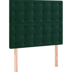 vidaXL Hoofdbord donkergroen 80x5x118/128 cm fluweel