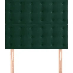 vidaXL Hoofdbord donkergroen 80x5x118/128 cm fluweel