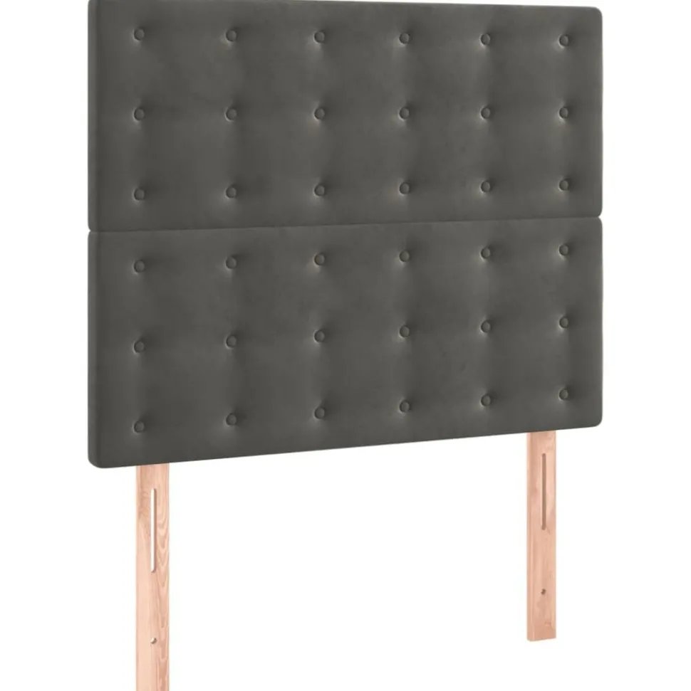 vidaXL Hoofdbord donkergrijs 80x5x118/128 cm Fluweel