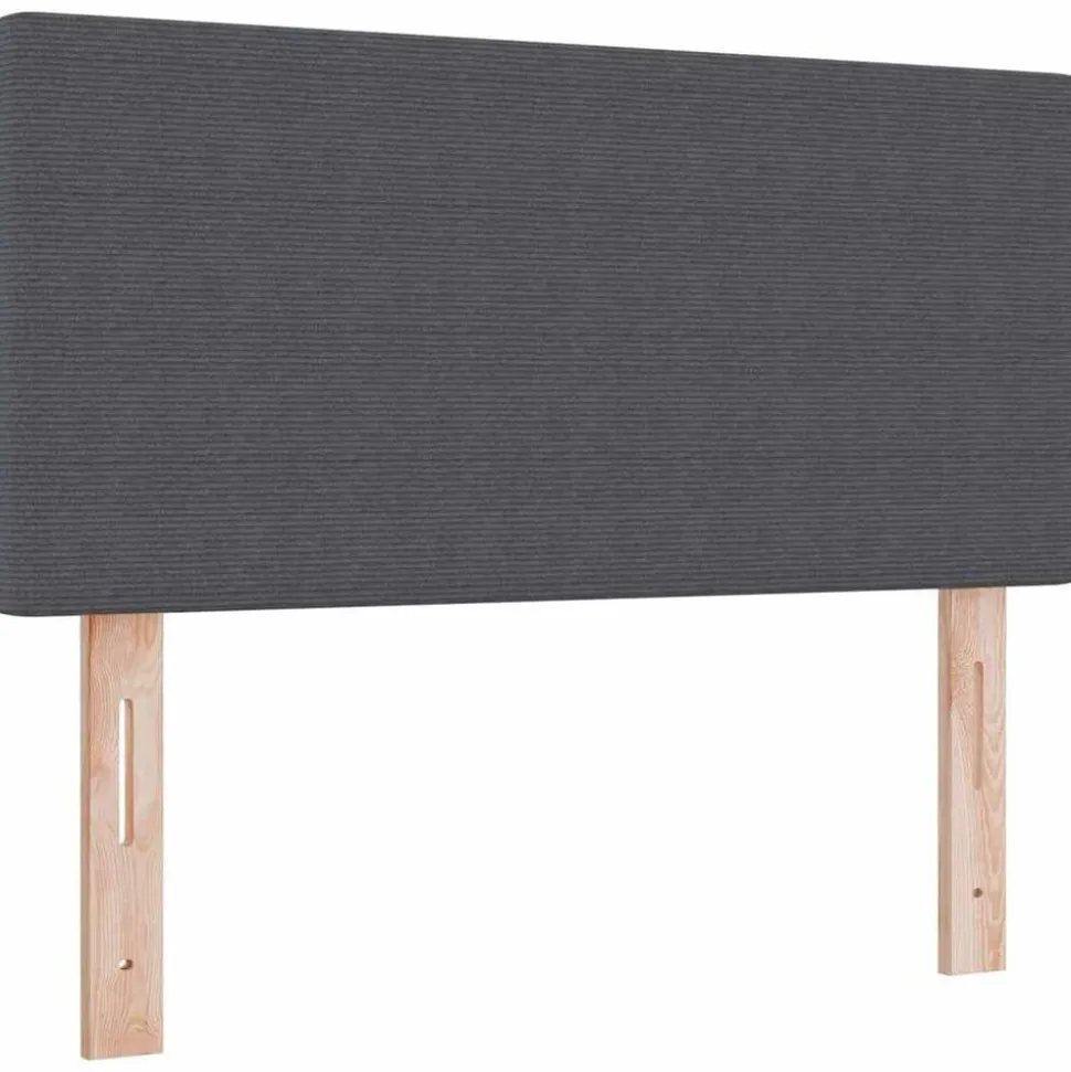 vidaXL Hoofdbord Donkergrijs 80 cm Katoen Stof