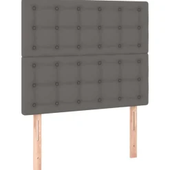 vidaXL Hoofdbord grijs 80x5x118/128 cm kunstleer