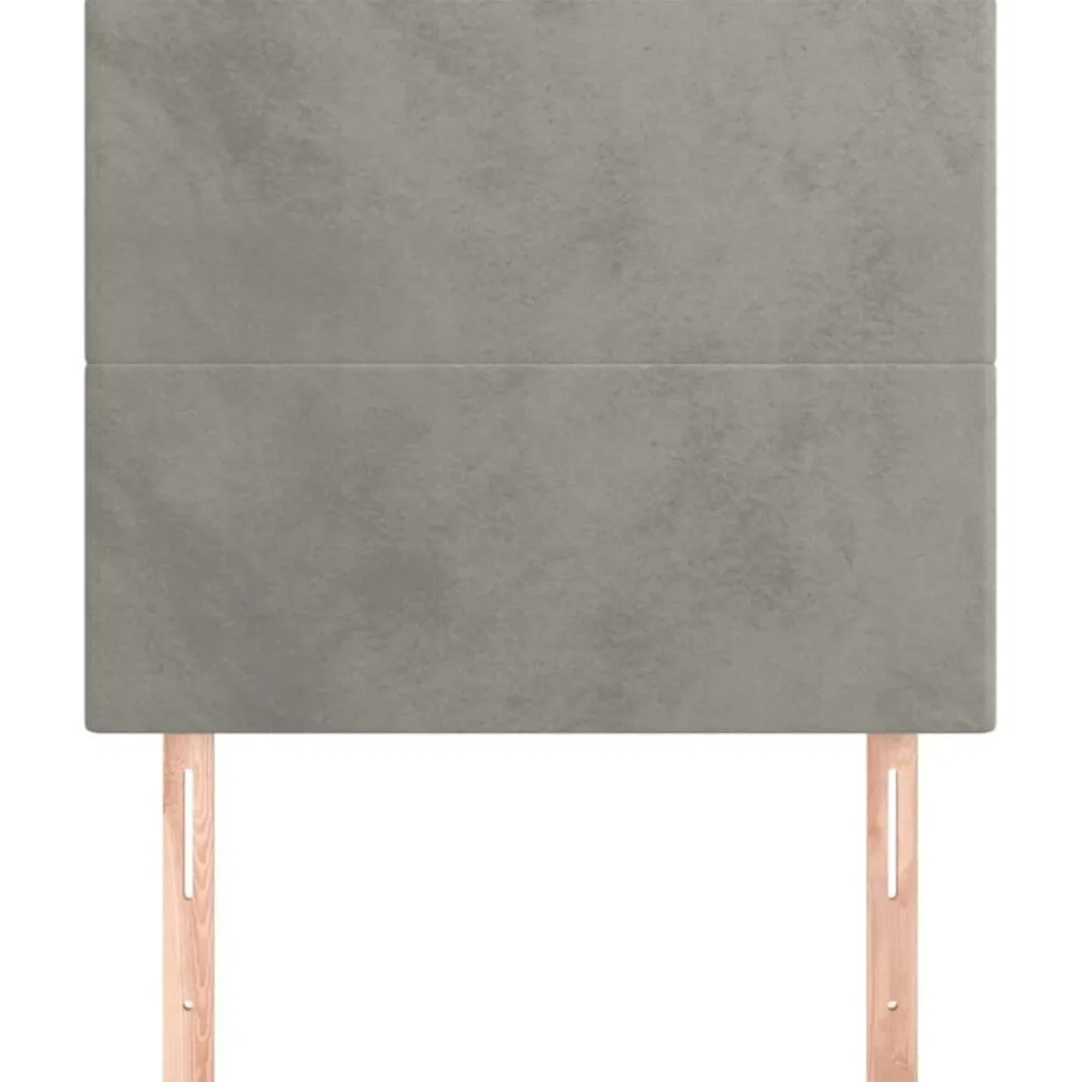 vidaXL Hoofdbord lichtgrijs 80x5x118/128 cm fluweel