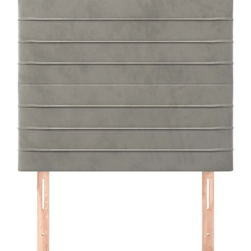 vidaXL Hoofdbord lichtgrijs 80x5x118/128 cm fluweel