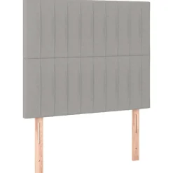 vidaXL Hoofdbord lichtgrijs 80x5x118/128 cm stof