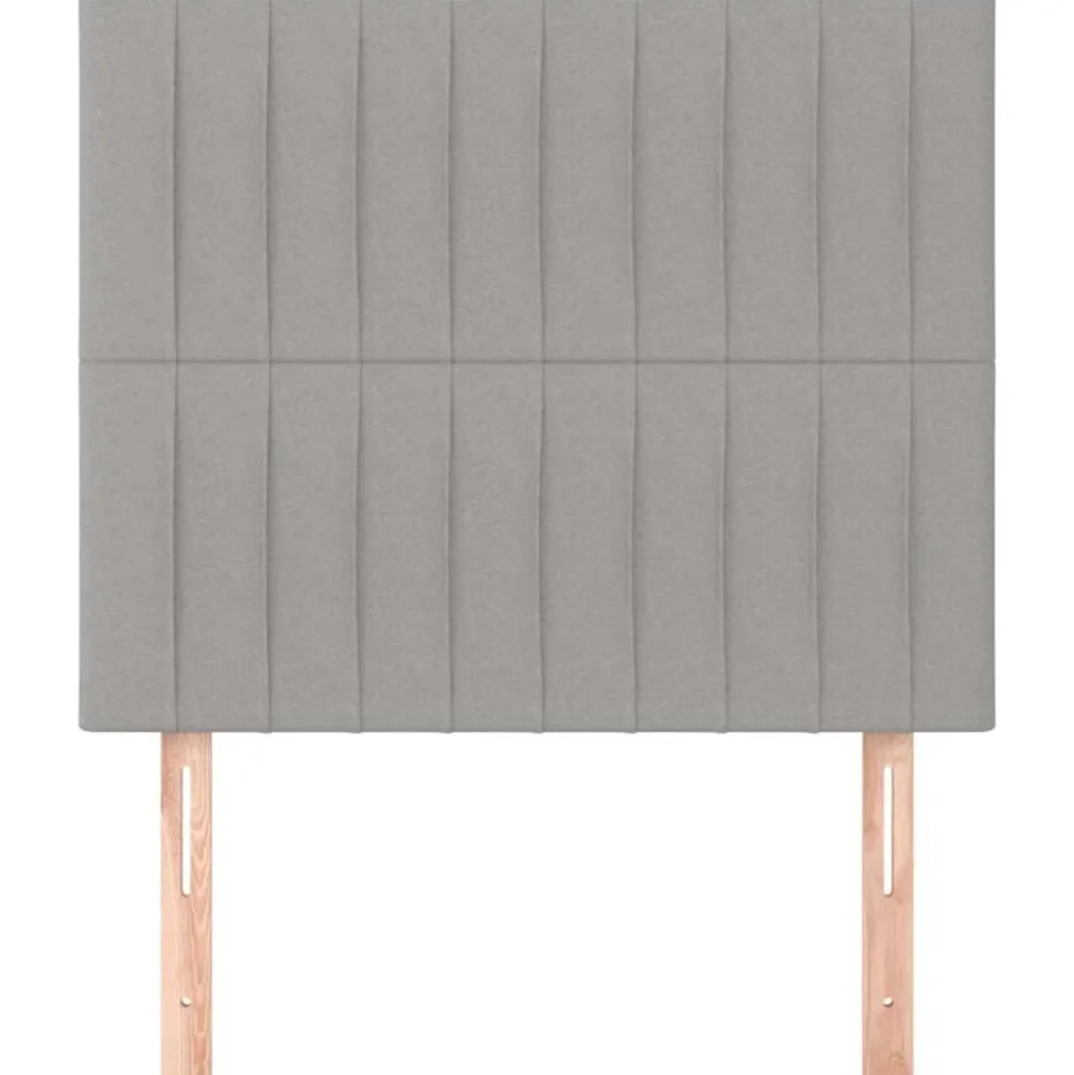 vidaXL Hoofdbord lichtgrijs 80x5x118/128 cm stof