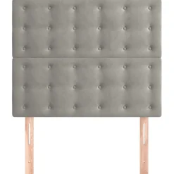 vidaXL Hoofdbord lichtgrijs 80x5x118/128 cm fluweel
