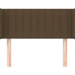 vidaXL Hoofdbord met randen 83x16x78/88 cm stof donkerbruin