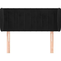vidaXL Hoofdbord met randen 83x23x78/88 cm fluweel zwart